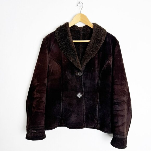Danier Jackets & Blazers - Vintage Danier Brown Suede Shearling Jacket